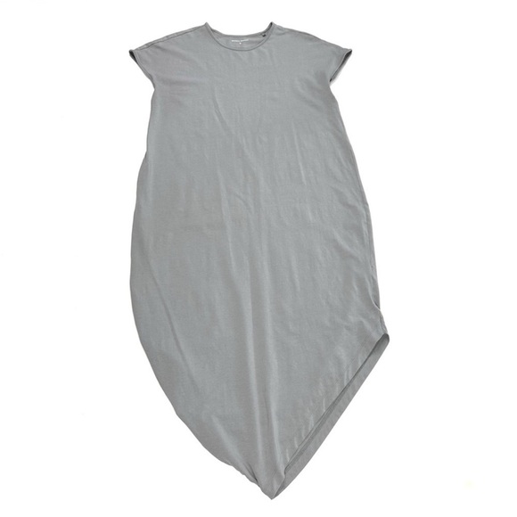 Sz 10-12 Universal Standard gray asymmetric Geneva midi t-shirt dress XS large - Picture 4 of 16